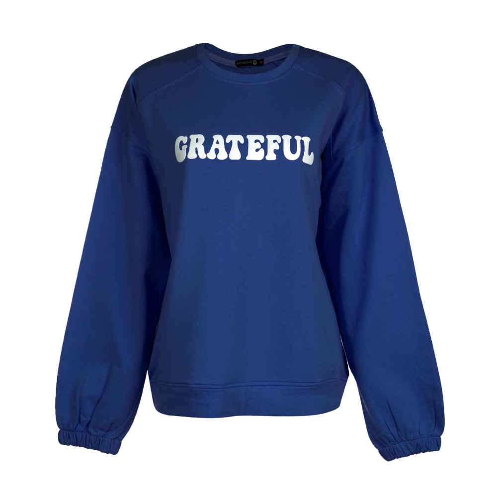 Price and Buy Woman’s Casual Crew Neck Sweatshirt Model Grateful