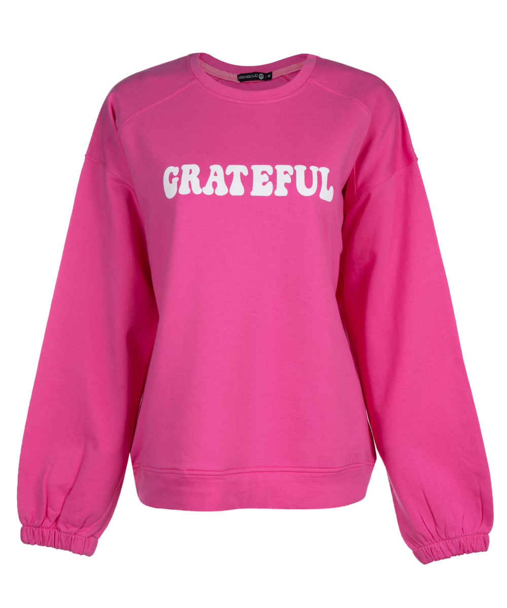 Price and Buy Woman’s Casual Crew Neck Sweatshirt Model Grateful - Image 4