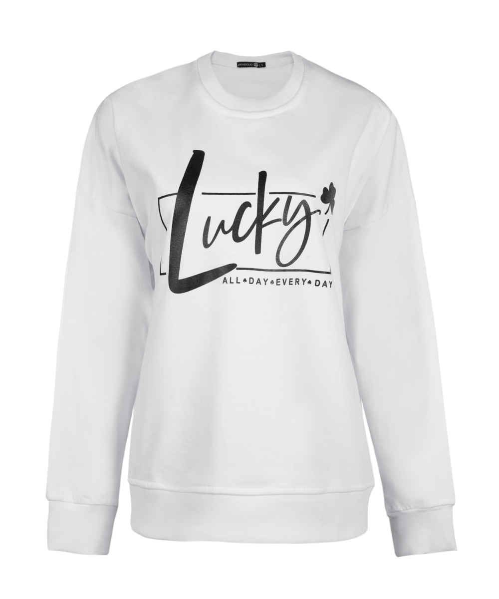 Price and Buy Woman’s Casual Crew Neck Sweatshirt Model Lucky - Image 4