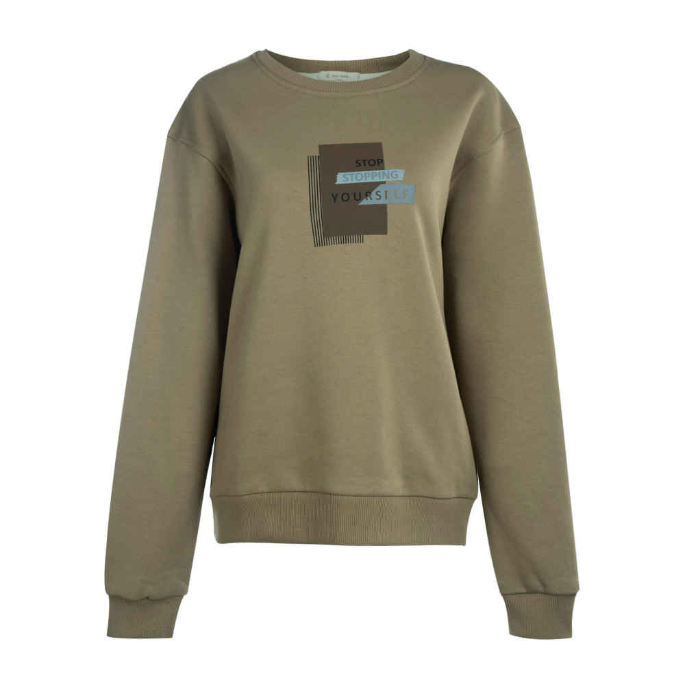 Price and Buy Woman’s Casual Crew Neck Sweatshirt Model Stop