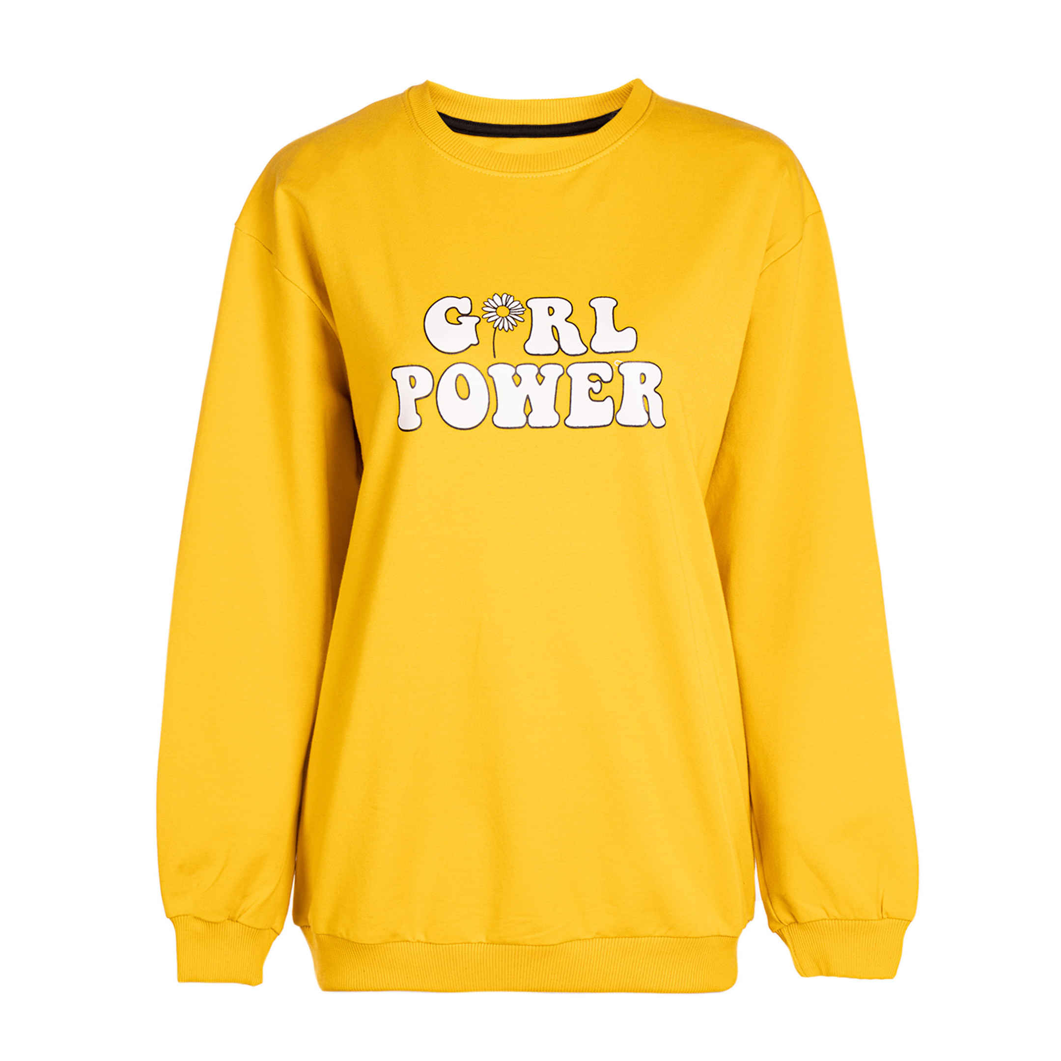 Price and Buy Woman’s Yellow Casual Sweatshirt Model Power Girl