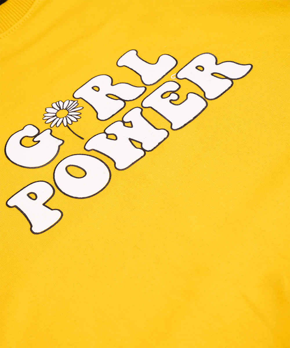 Price and Buy Woman’s Yellow Casual Sweatshirt Model Power Girl - Image 3