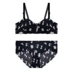 Price and Buy Women’s Balconette Padded Bra and Thong Set – Half Push-Up, Laser-Cut, B Cup