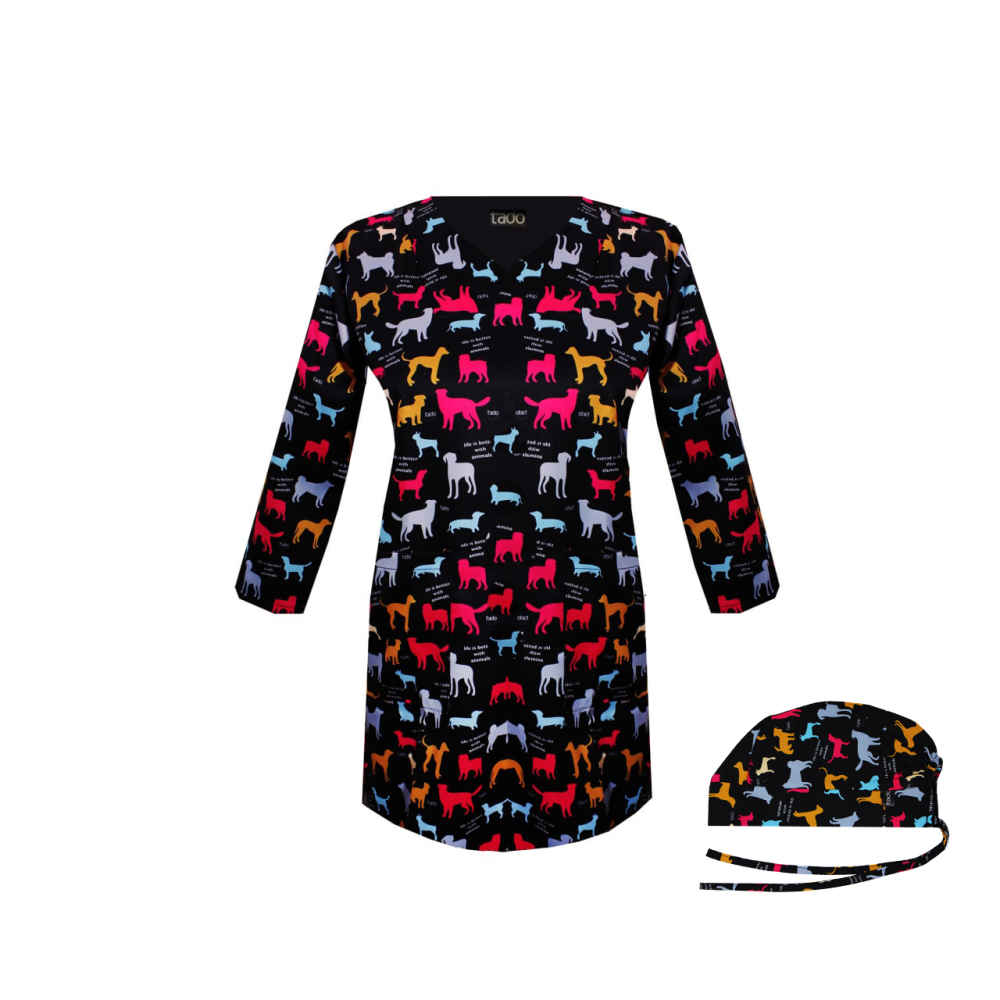 Price and Buy Women’s Black Vet Scrub Top – Chic & Practical - Image 4