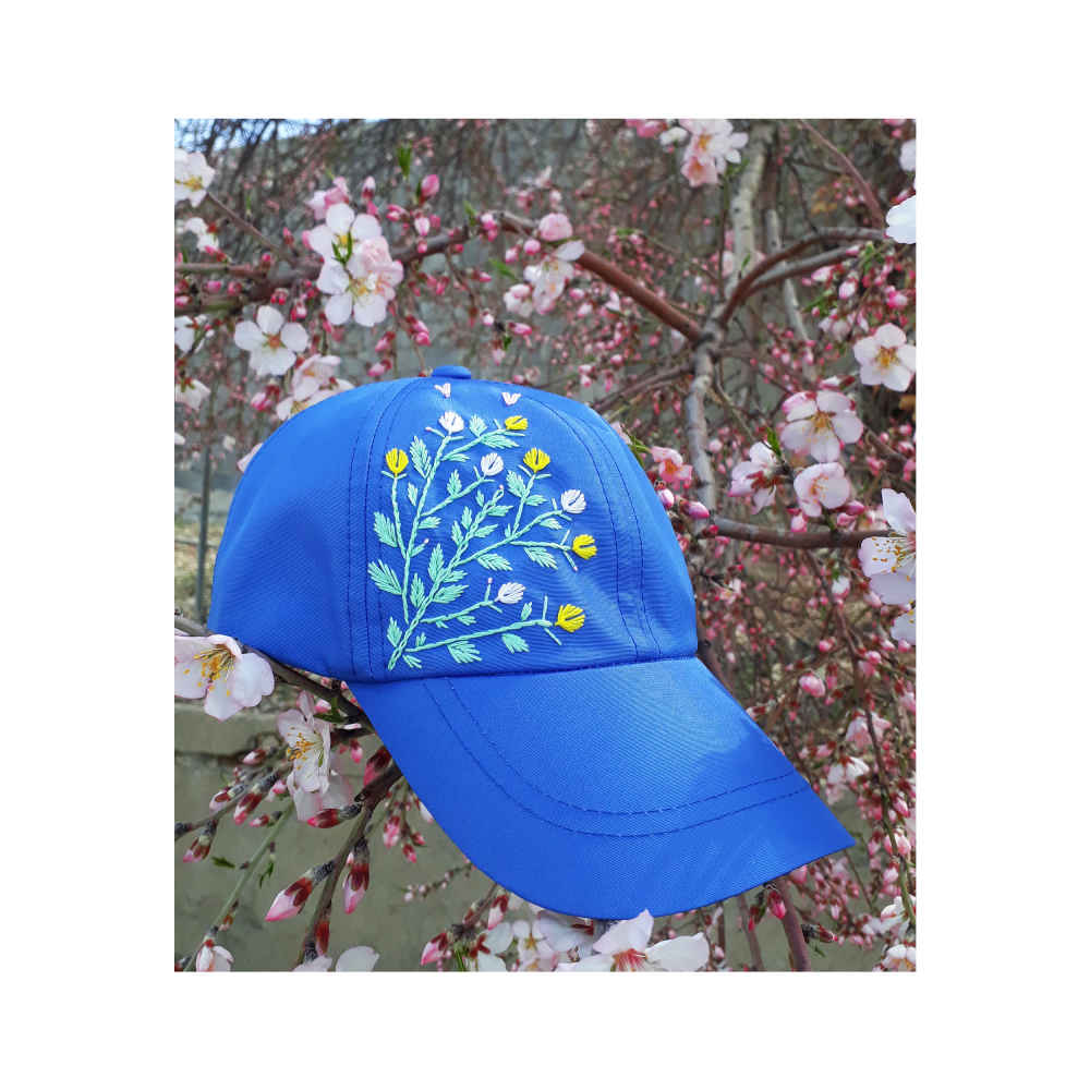 Price and Buy Women’s Blue Baseball Cap with Embroidered Detail – Model Sara - Image 3
