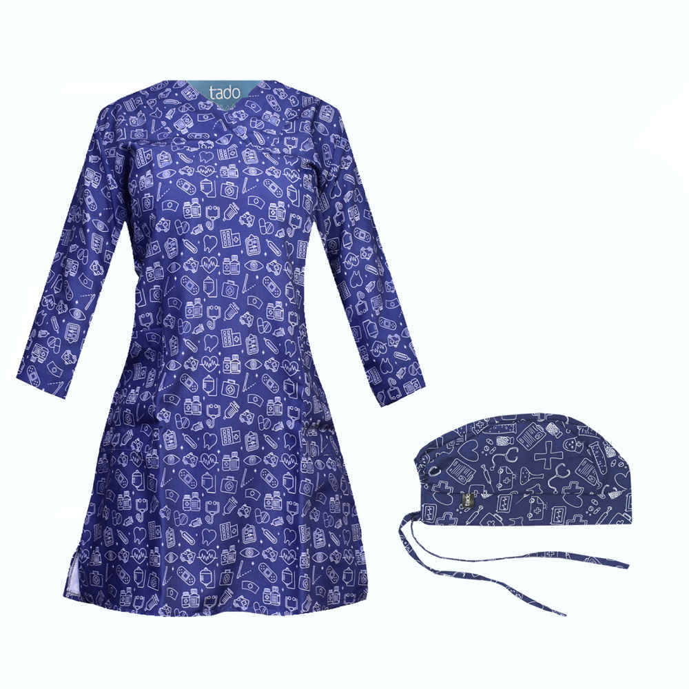 Price and Buy Women’s Blue Hospital Scrub Top – Fresh & Reliable - Image 4