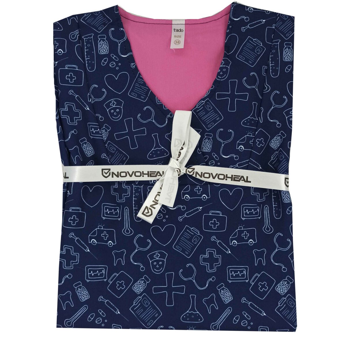 Price and Buy Women’s Blue Medical Scrub Top Uniform – Vibrant & Comfortable - Image 5