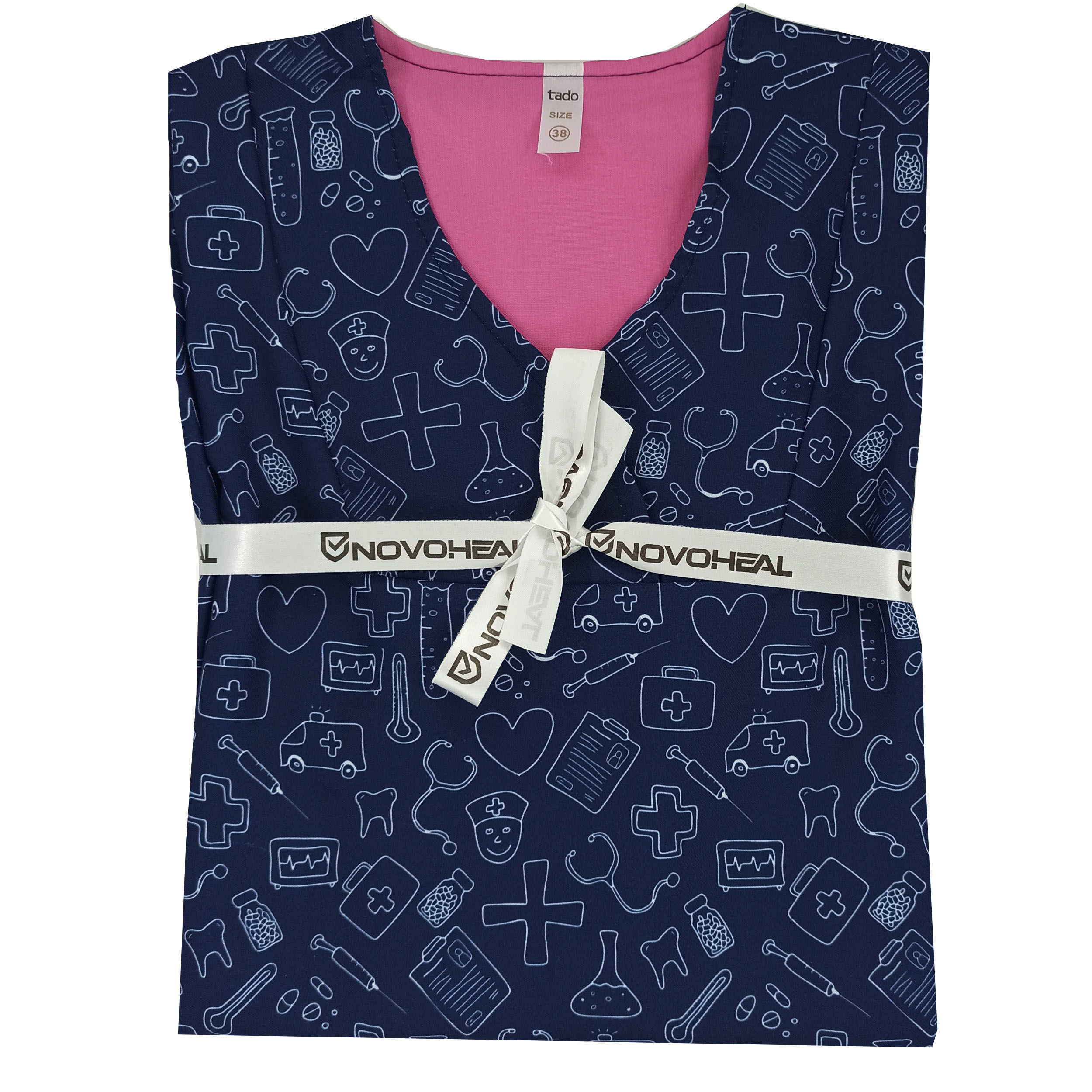 Price and Buy Women’s Blue Medical Scrub Top Uniform – Vibrant & Comfortable - Image 5