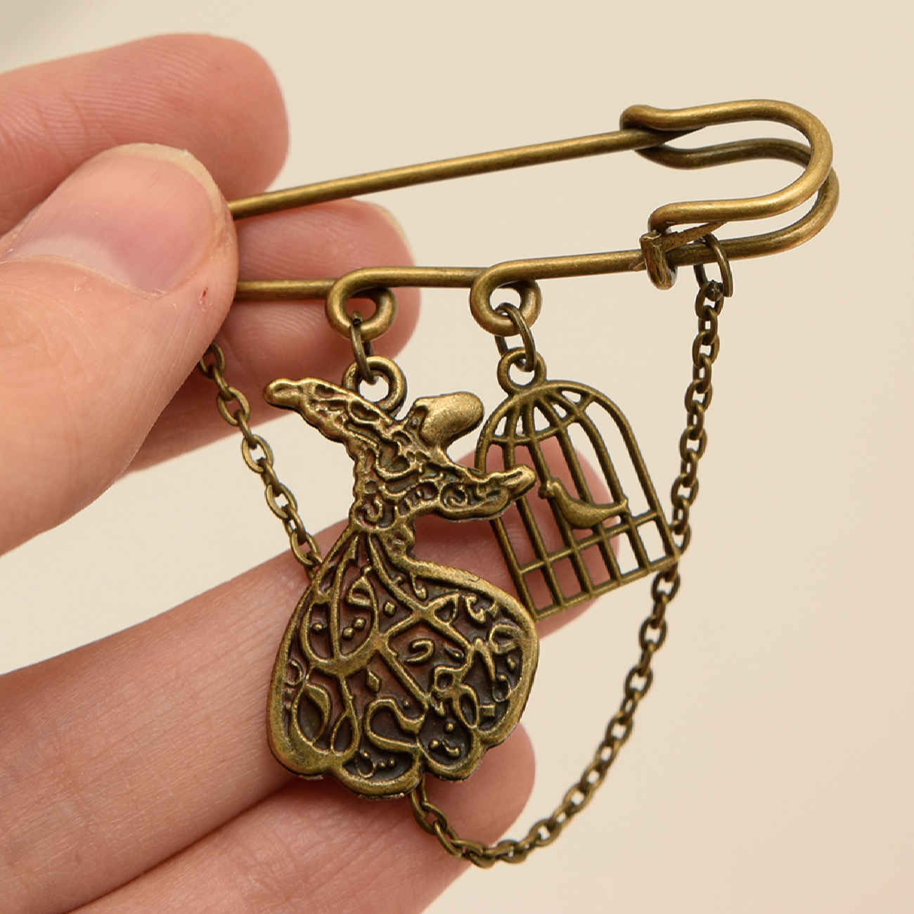 Price and Buy Women’s Brooch with Amin Bird and Whirling Dervish Dance Design - Image 3