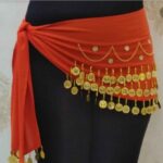 Price and Buy Women’s Gold Coin Fringe Scarf – Hip Shawl Suitable for Arabic Dance - Image 4