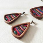 Price and Buy Women’s Handcrafted Wooden Earrings with Pateh Embroidery