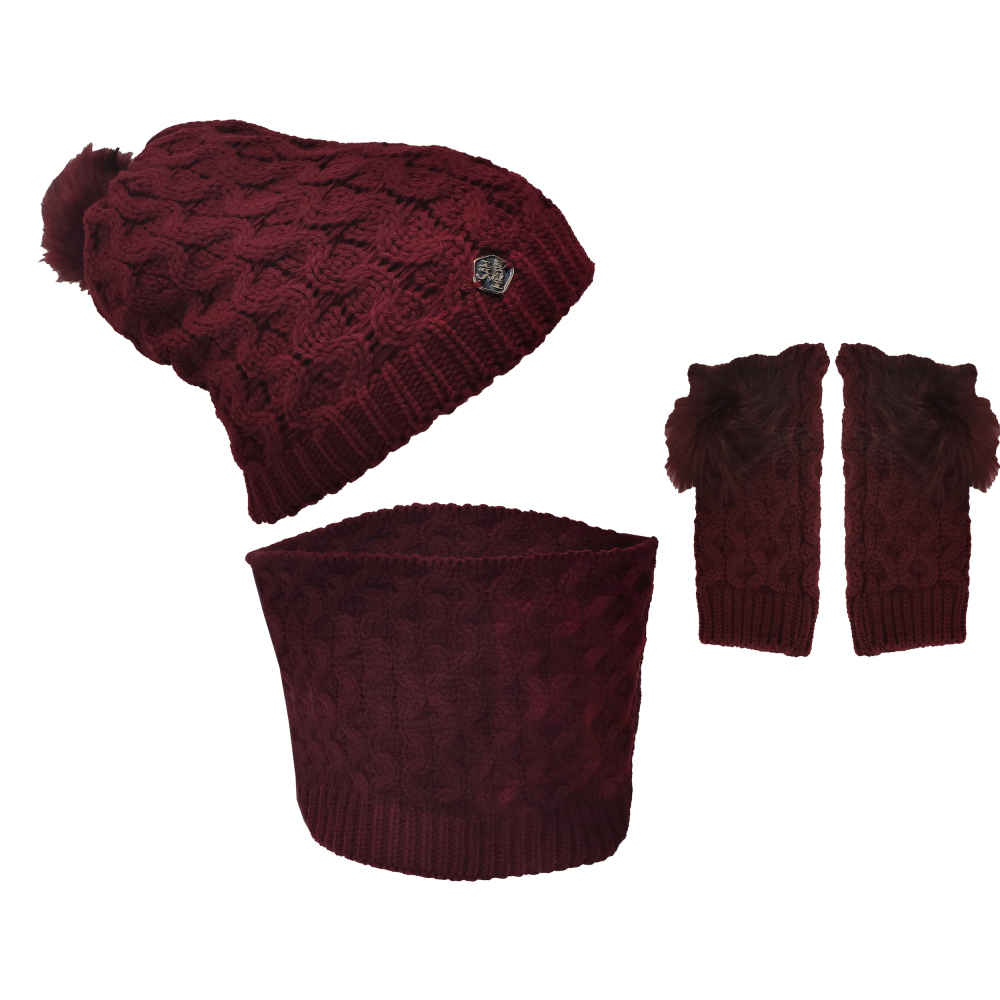 Price and Buy Women’s Knitted Hat and Scarf Set Model Bella - Image 3