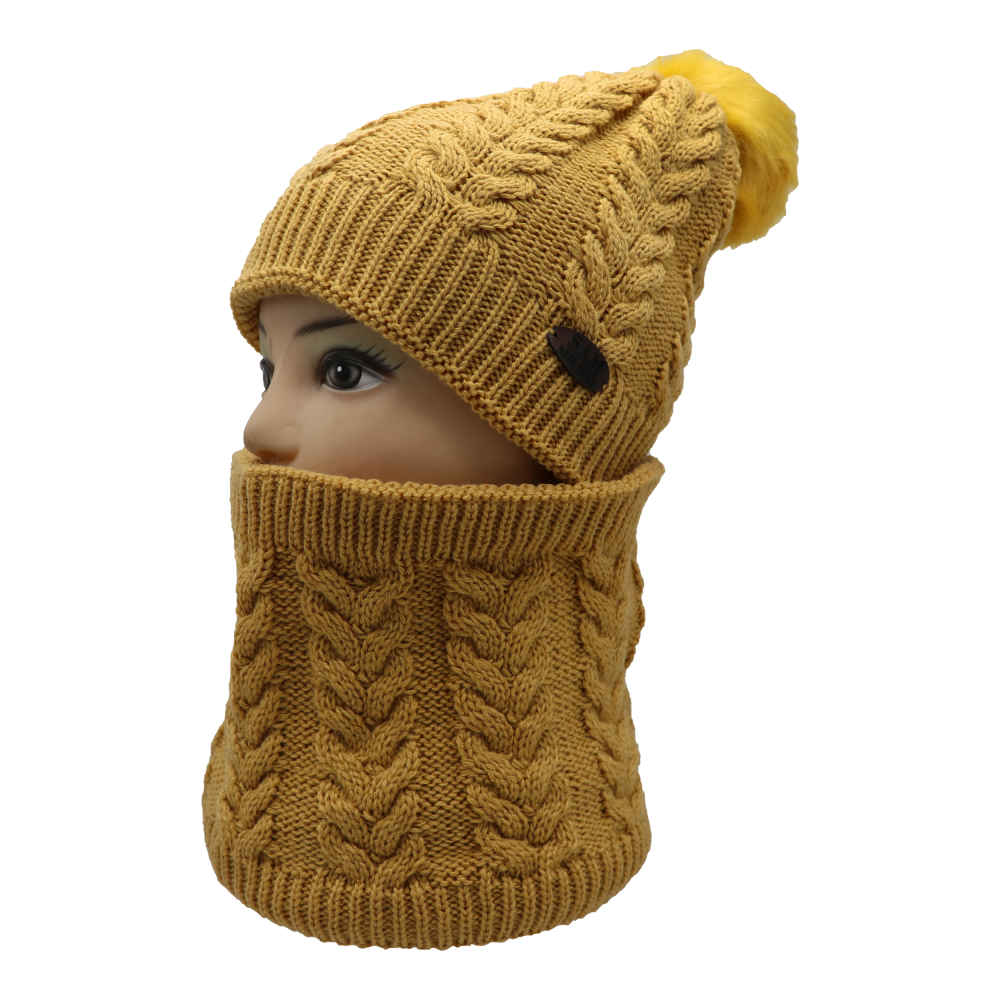 Price and Buy Women’s Knitted Hat and Scarf Set Model Elika - Image 3