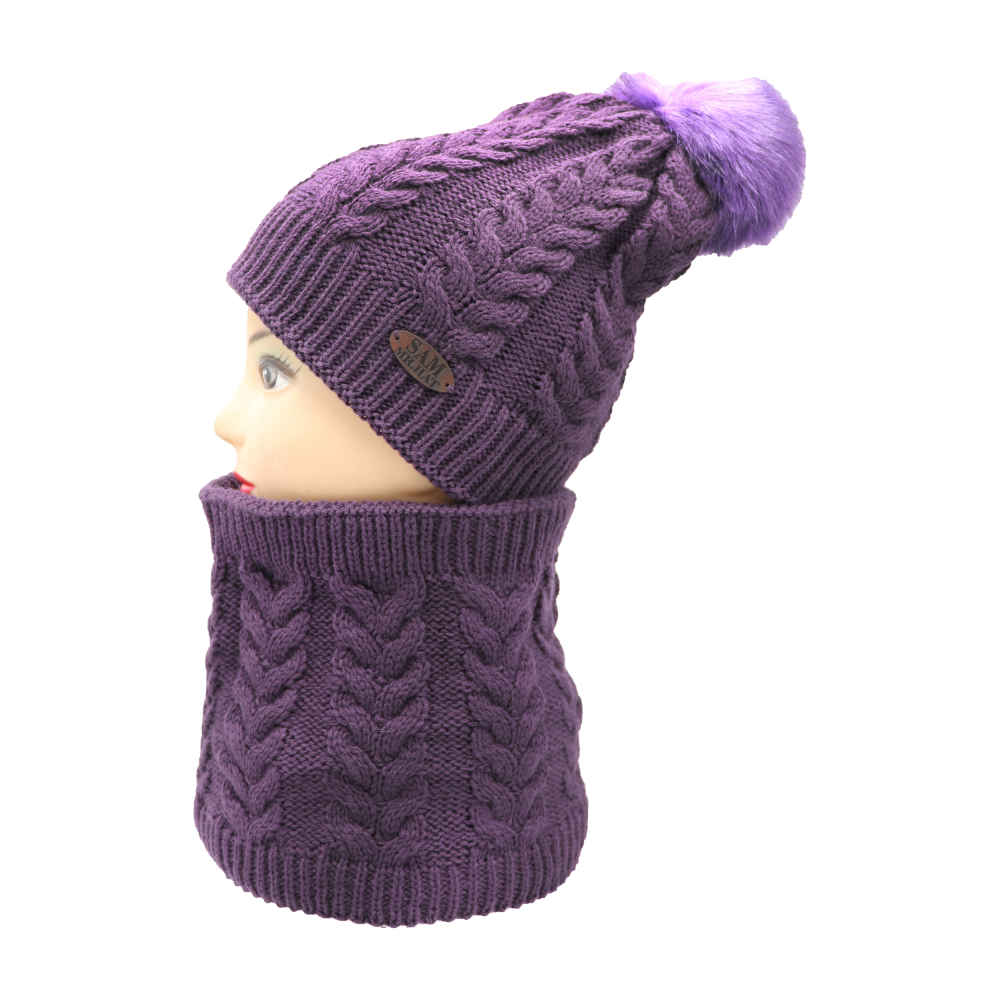 Price and Buy Women’s Knitted Hat and Scarf Set Model Elika - Image 4