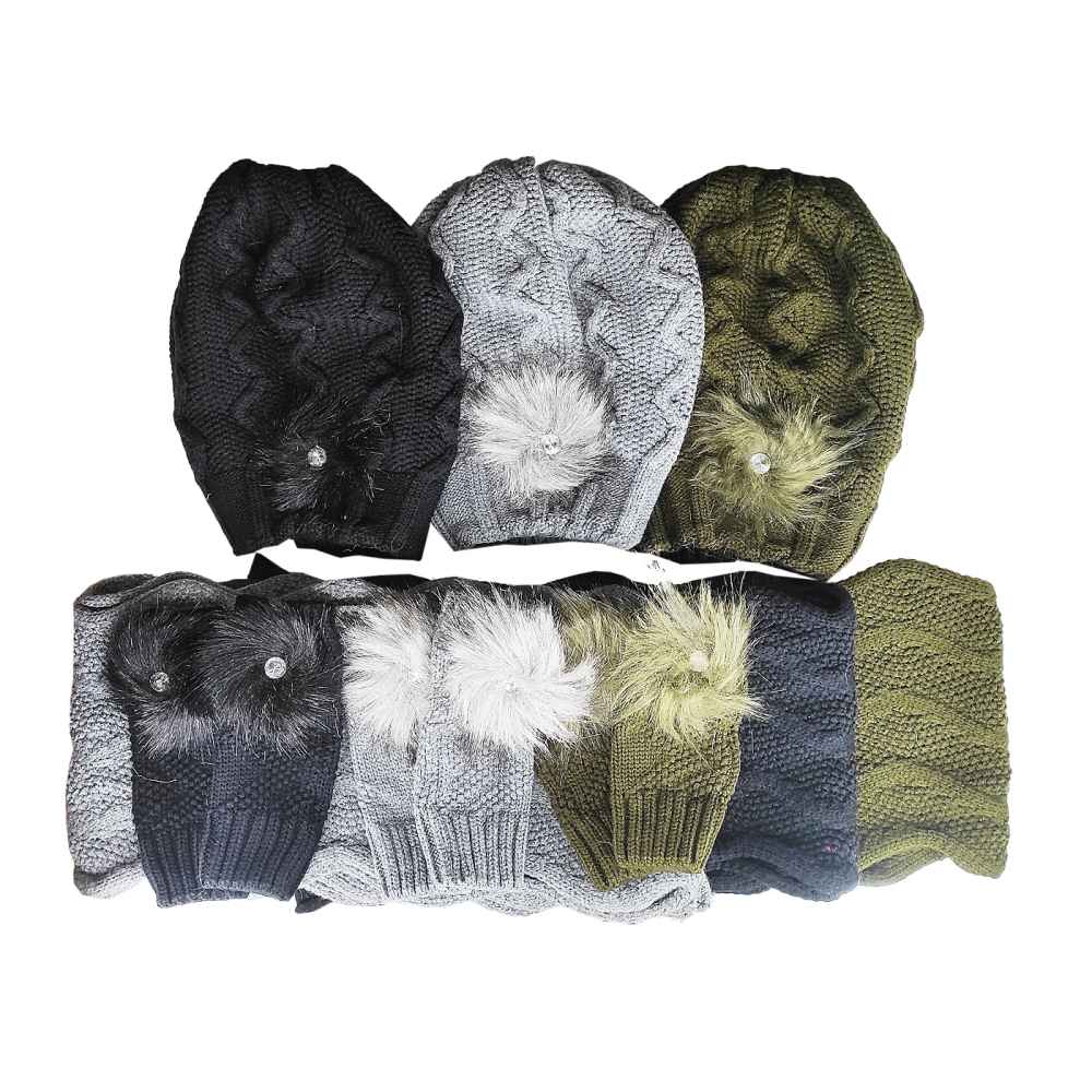 Price and Buy Women’s Knitted Hat and Scarf Set Model Sam - Image 3