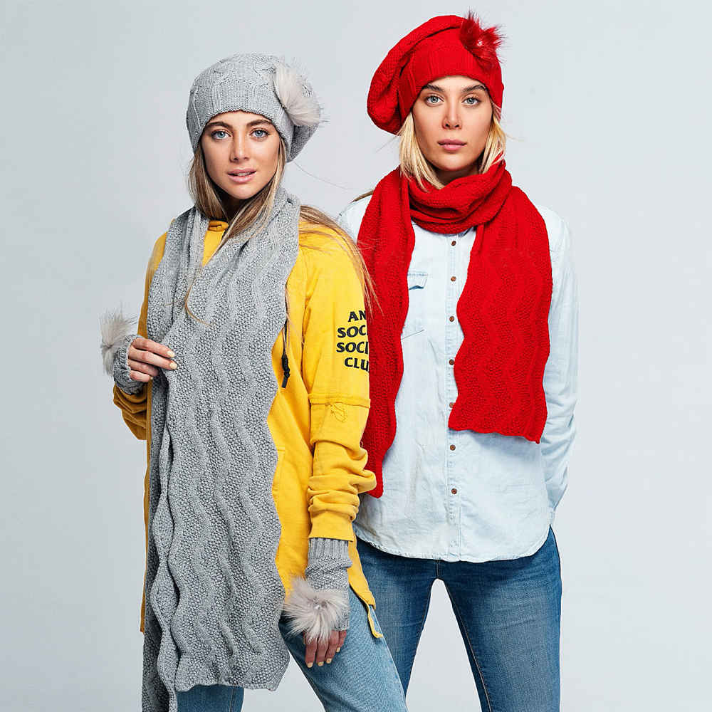 Price and Buy Women’s Knitted Hat and Scarf Set Model Sam - Image 5