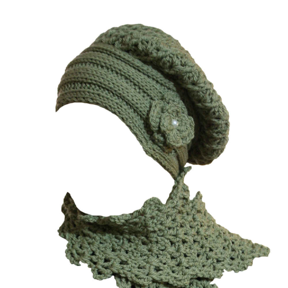 Price and Buy Women’s Knitted Hat and Scarf Set Model Samin - Image 3