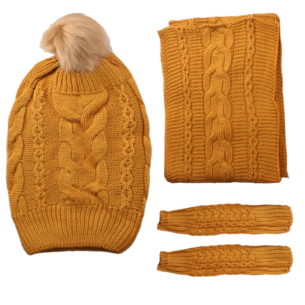 Price and Buy Women’s Knitted Hat and Scarf Set Model Tooran - Image 3