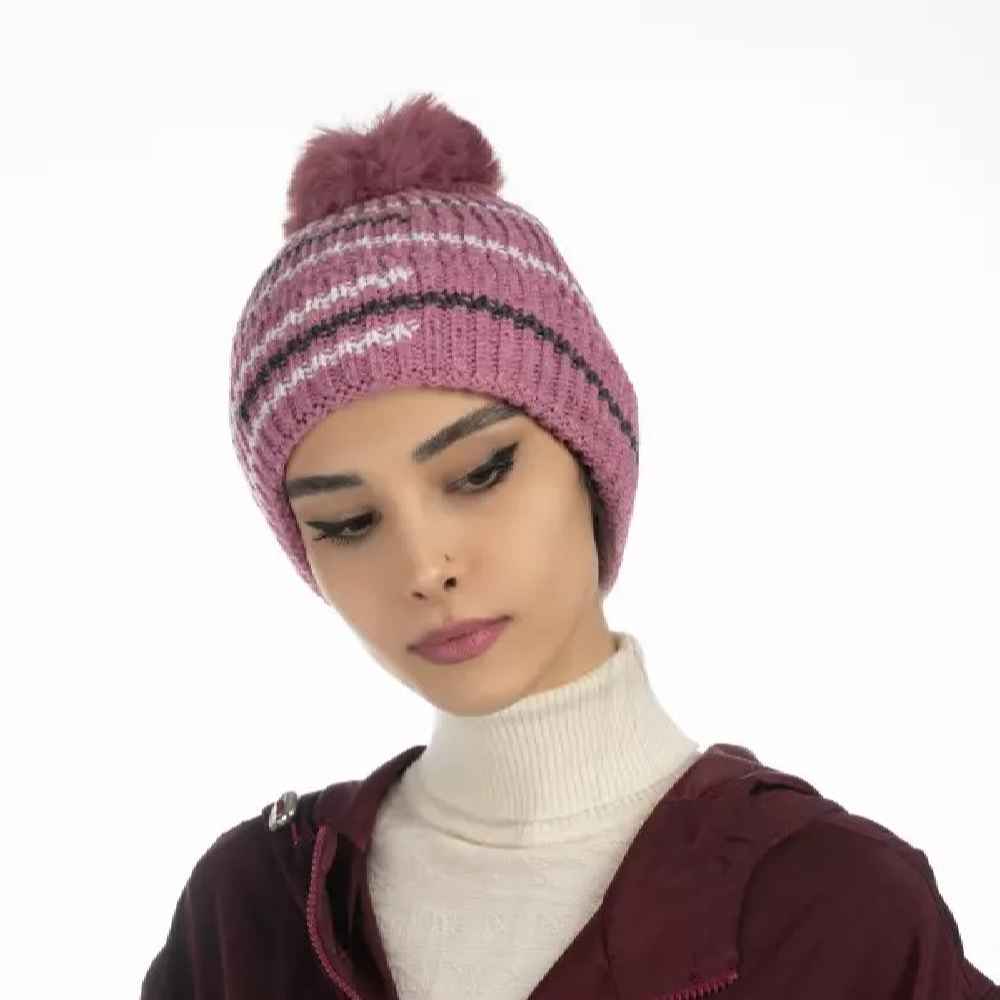 Price and Buy Women’s Knitted Winter Beanie – Model Line - Image 3