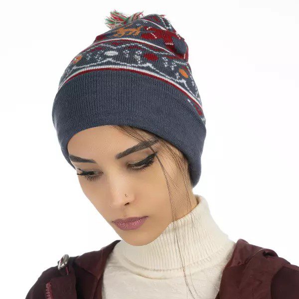 Price and Buy Women’s Knitted Winter Beanie – Model Snow - Image 4