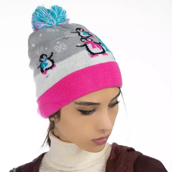 Price and Buy Women’s Knitted Winter Beanie – Model Snow - Image 5