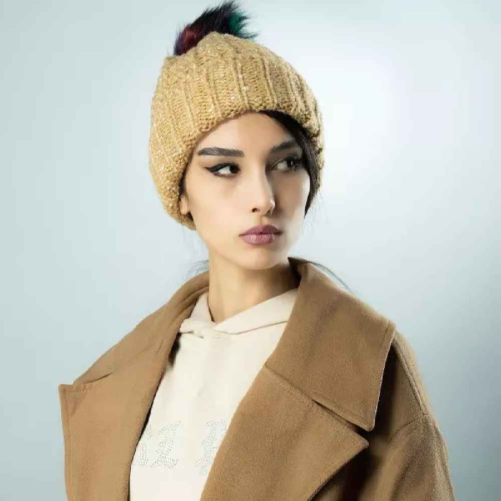 Price and Buy Women’s Knitted Winter Beanie – Model Thick - Image 4