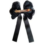 Price and Buy Women’s Lace Hair Clip Bow Black for All Hairstyles - Image 3