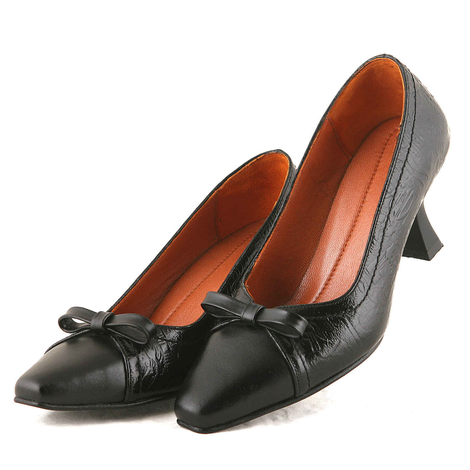 Price and Buy Women’s Leather High Heels Shoes with Bow - Image 6