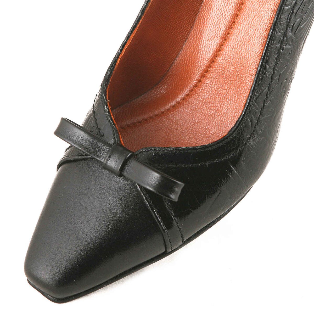 Price and Buy Women’s Leather High Heels Shoes with Bow - Image 7