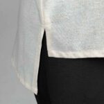 Price and Buy Women’s Linen Manto, Hand-Embroidered with Sequins, Indian Style in Cream - Image 8