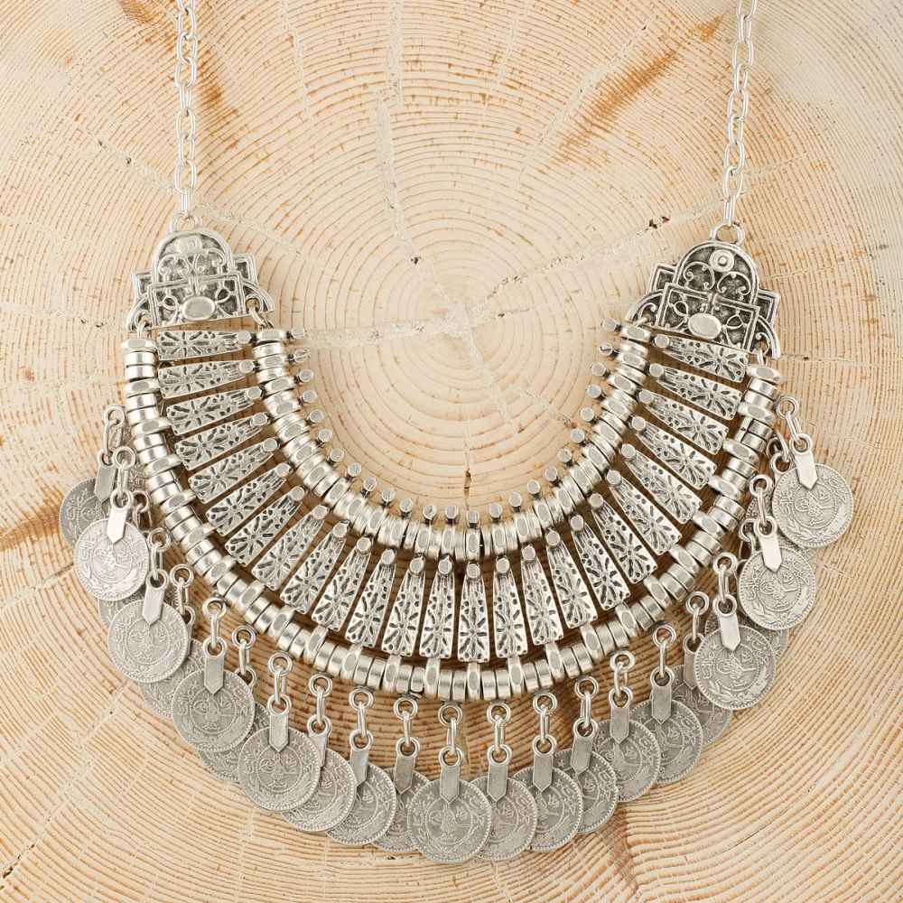 Price and Buy Women’s Ottoman Coin Choker Necklace - Image 4
