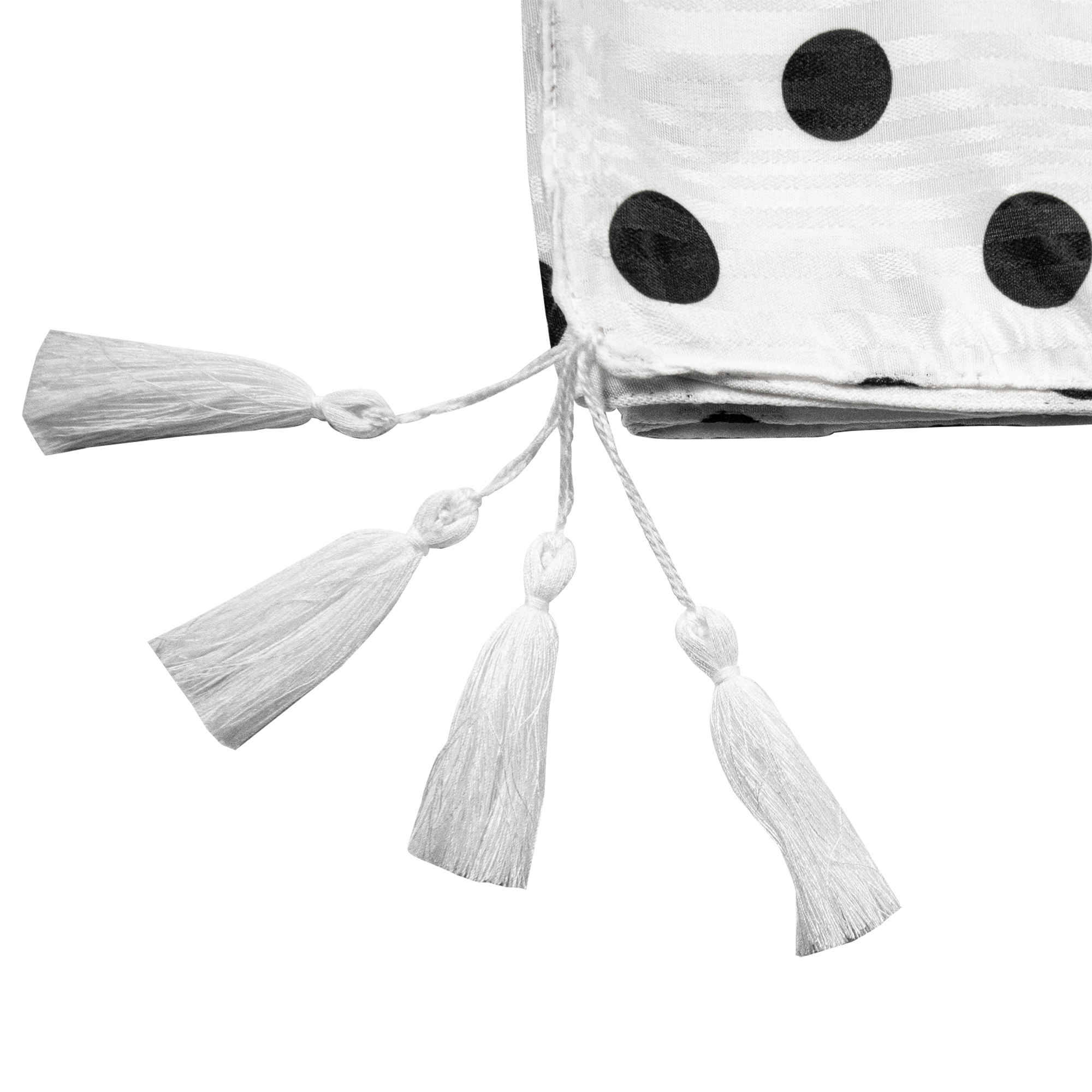 Price and Buy Women’s Shawl Dotted Print Design with Tassels - Image 3