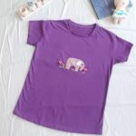 Price and Buy Women’s Short Sleeve Shirt with Intricate Hand Embroidery- Elephant Design