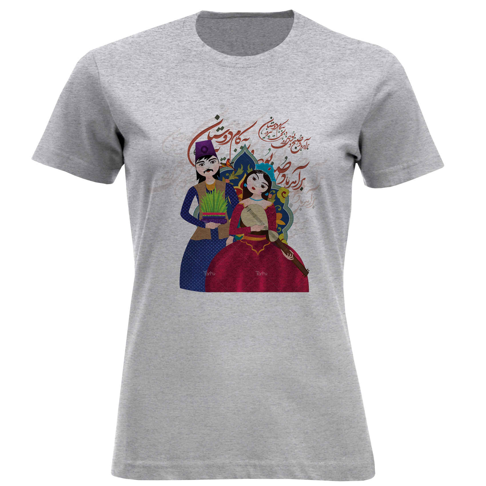 Price and Buy Women’s Short Sleeve T-Shirt Featuring Traditional Nowruz Elements – Cultural Flair