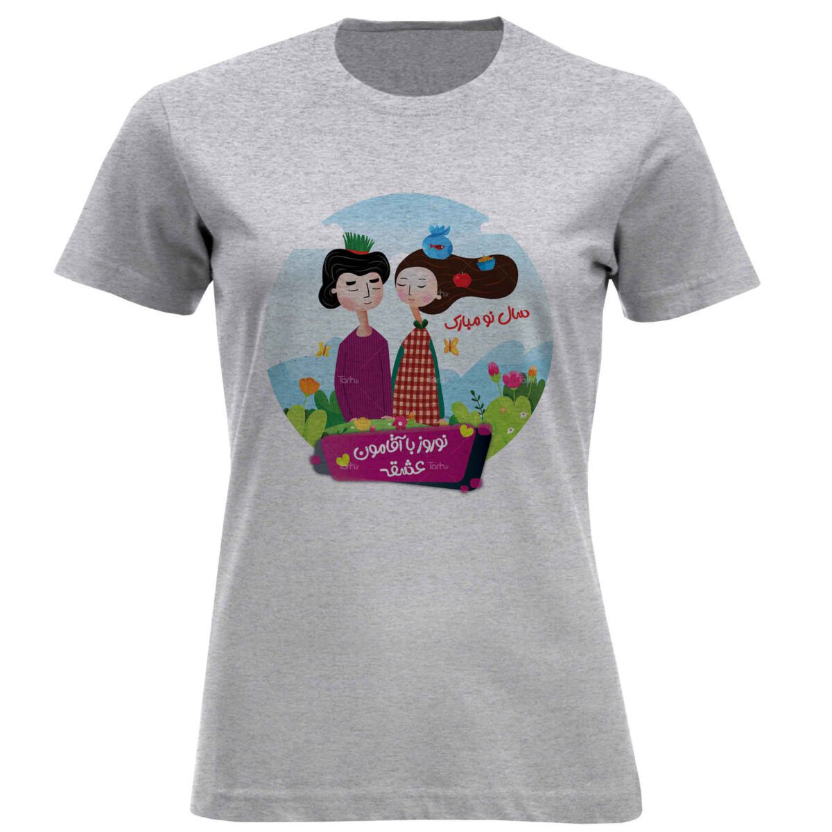 Price and Buy Women’s Short Sleeve T-Shirt with Romantic Nowruz Print – Soft & Feminine
