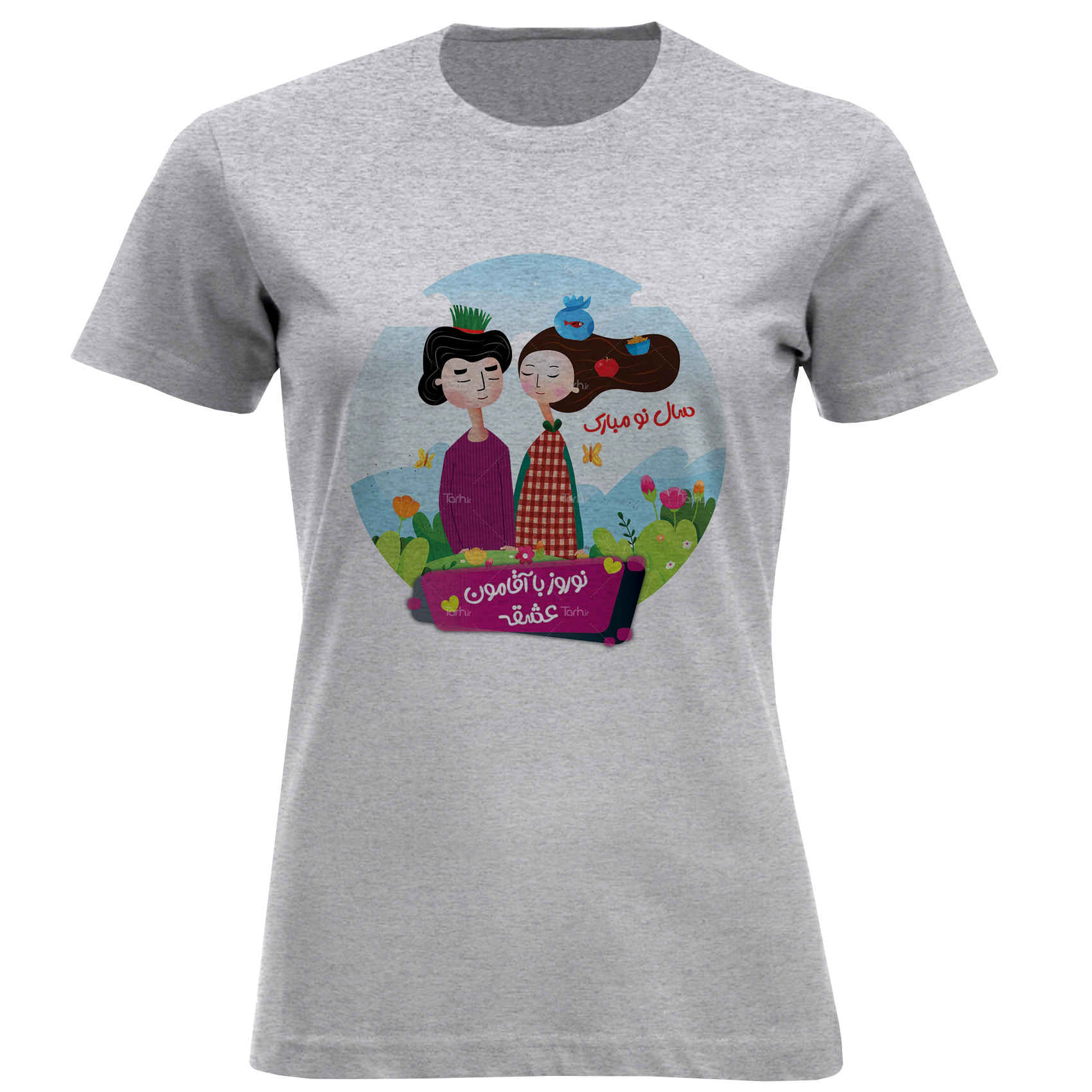 Price and Buy Women’s Short Sleeve T-Shirt with Romantic Nowruz Print – Soft & Feminine