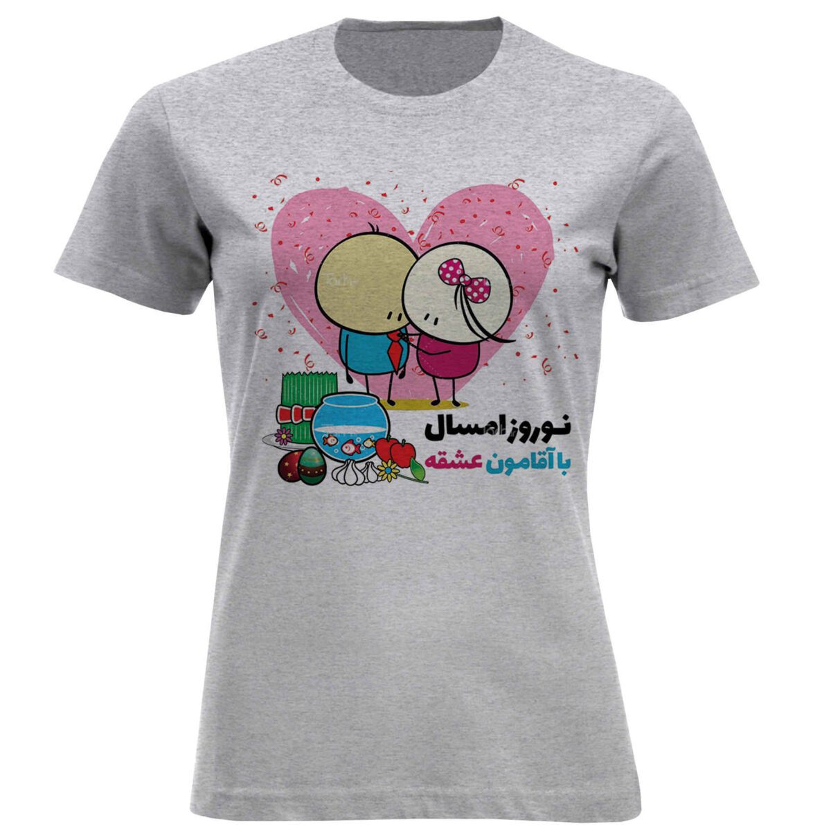 Price and Buy Women’s Short Sleeve T-Shirt with Romantic Nowruz Print Theme – Delicate Design