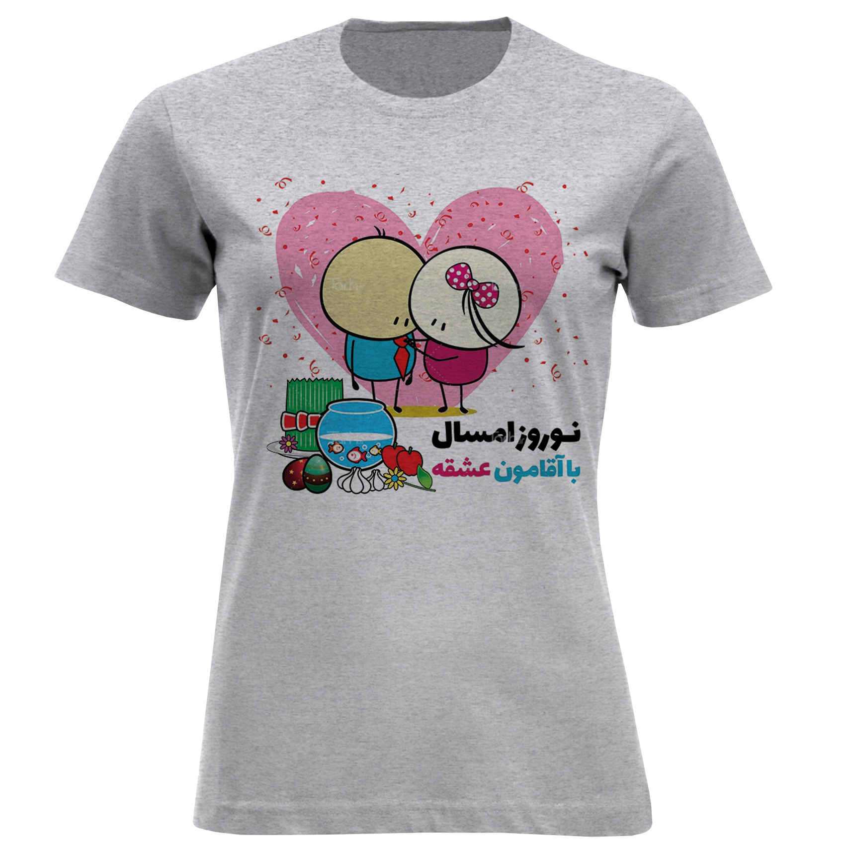 Price and Buy Women’s Short Sleeve T-Shirt with Romantic Nowruz Print Theme – Delicate Design