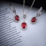 Price and Buy Women’s Silver Rhodium Plating Jewelry Set with Quartz Gemstone - Image 4