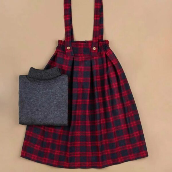 Price and Buy Women’s Skirt with Suspenders Outfit Featuring Checkered Design_68feca2660f0c.jpeg Price and Buy Women’s Skirt with Suspenders Outfit Featuring Checkered Design