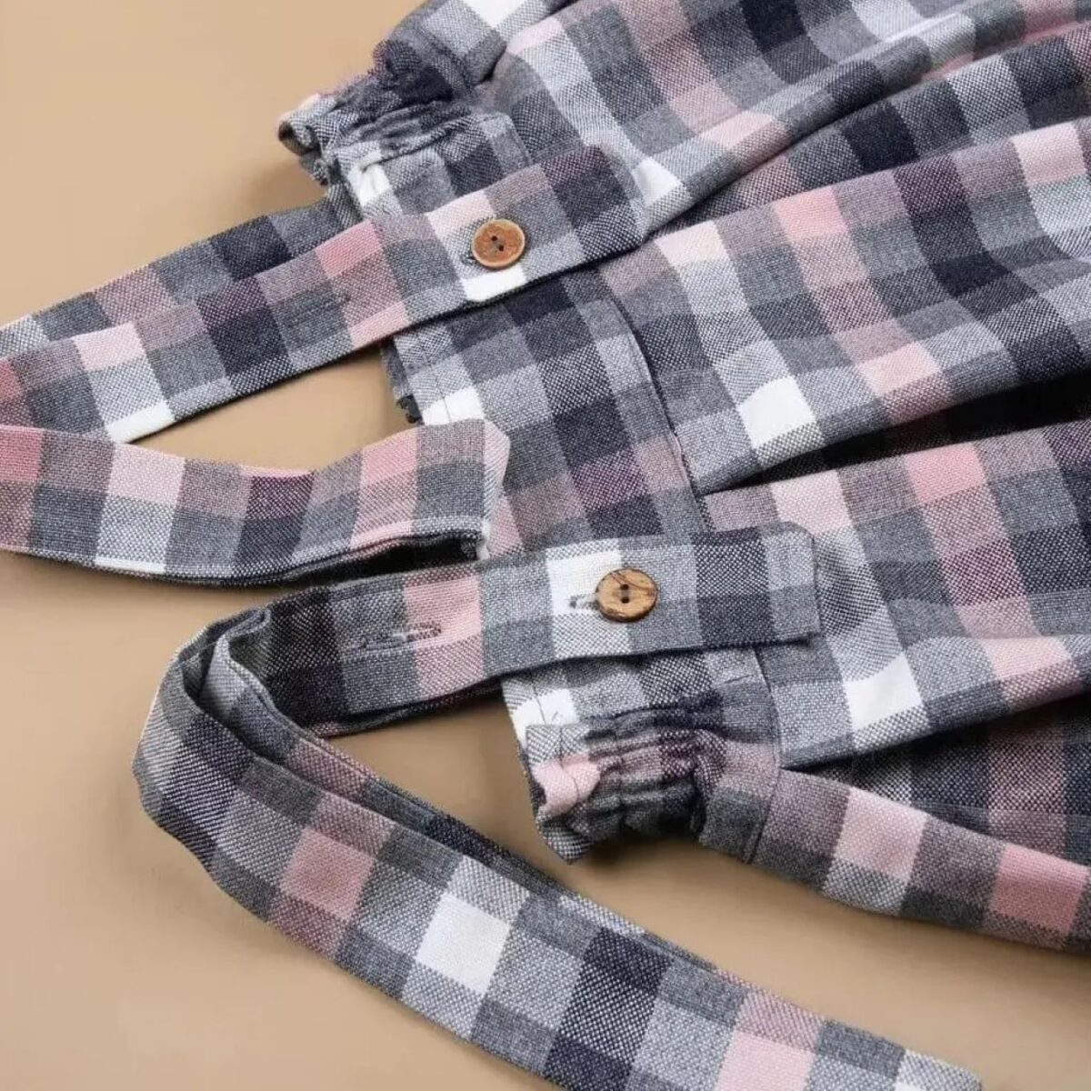 Price and Buy Women’s Skirt with Suspenders Outfit Featuring Checkered Design - Image 3