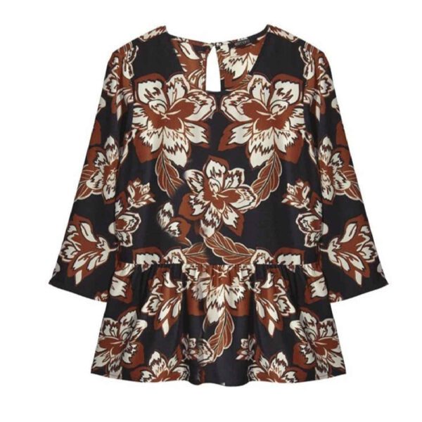 Price and Buy Women’s Three Quarter Sleeve Blouse with Floral Design_6900457628221.jpeg Price and Buy Women’s Three Quarter Sleeve Blouse with Floral Design
