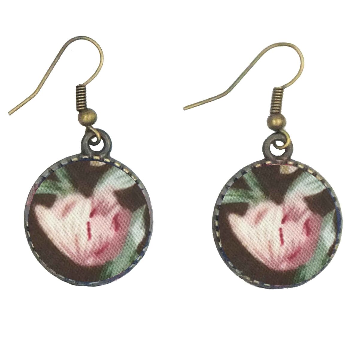 Price and Buy Women’s Twisted Cross Headband & Earrings Set Botanical Pattern - Image 3