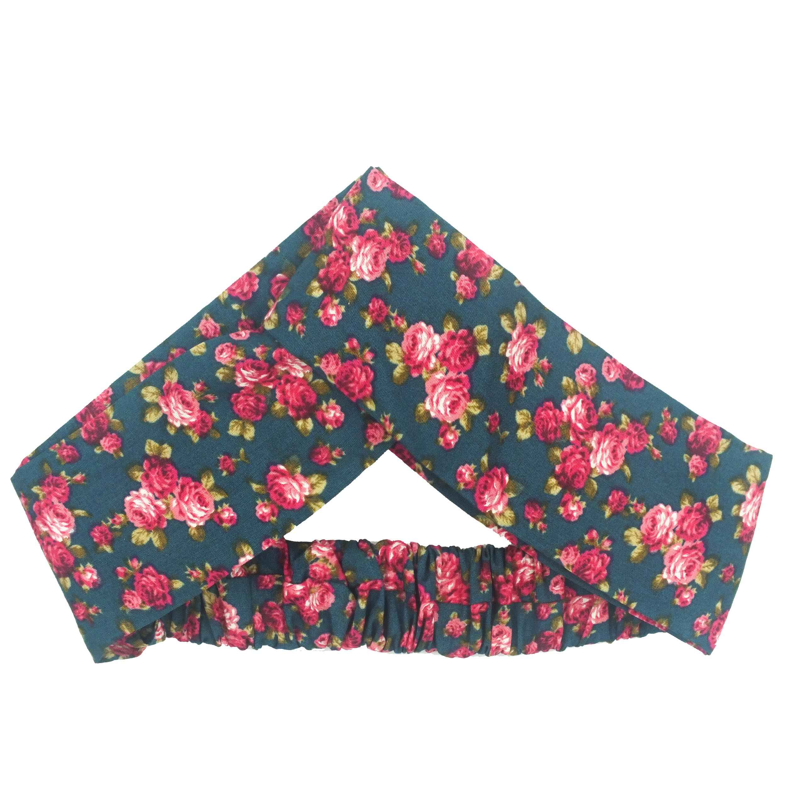Price and Buy Women’s Twisted Cross Headband & Earrings Set Floral Blue - Image 4