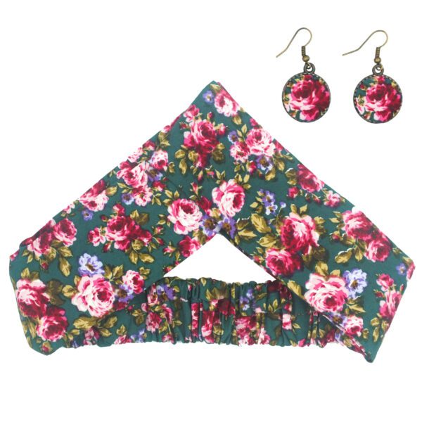 Price and Buy Women’s Twisted Cross Headband & Earrings Set Floral Green_68febd523803a.jpeg Price and Buy Women’s Twisted Cross Headband & Earrings Set Floral Green