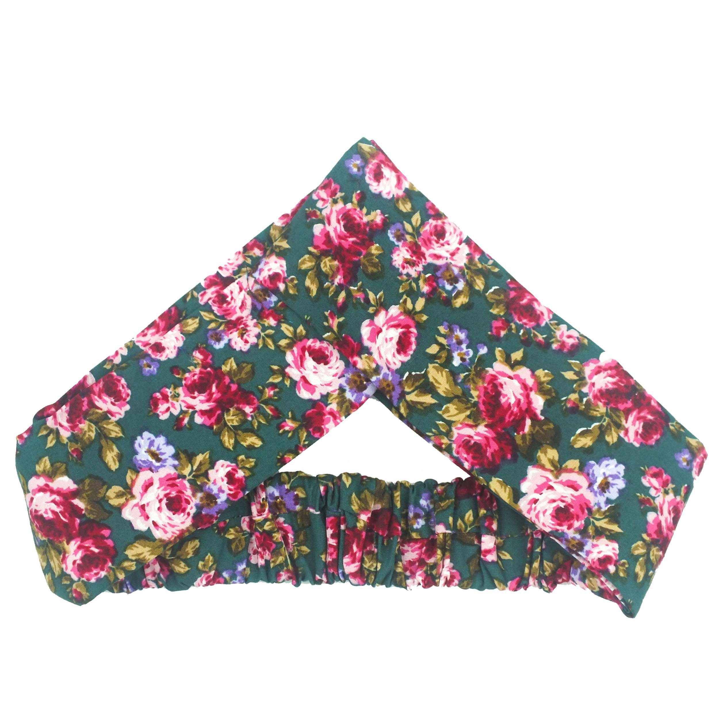 Price and Buy Women’s Twisted Cross Headband & Earrings Set Floral Green - Image 4
