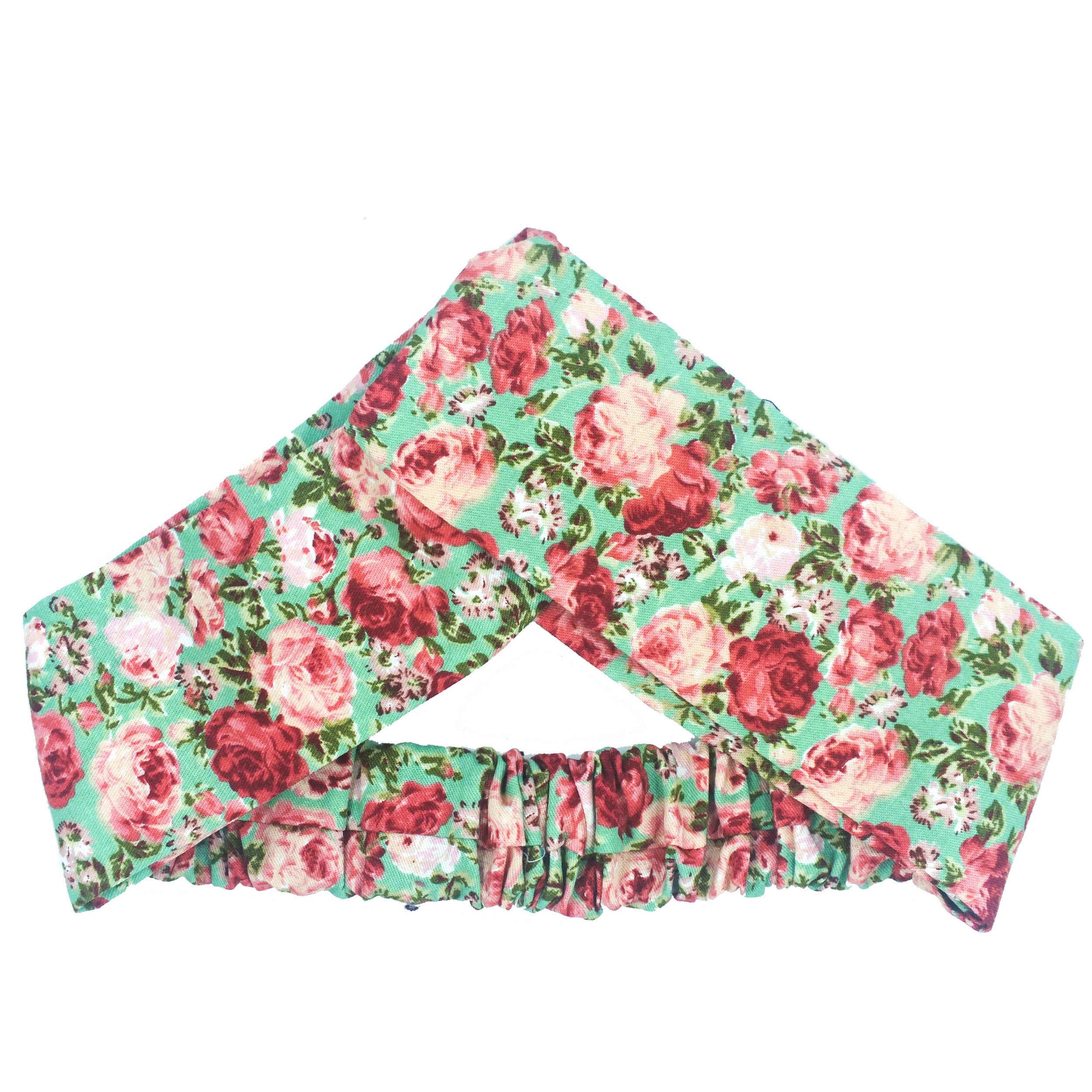 Price and Buy Women’s Twisted Cross Headband & Earrings Set Floral Light Green - Image 3