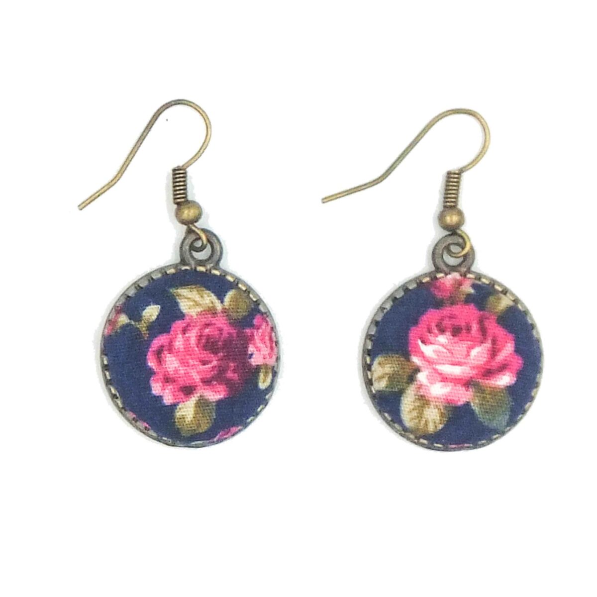 Price and Buy Women’s Twisted Cross Headband & Earrings Set Floral Navy Blue - Image 3