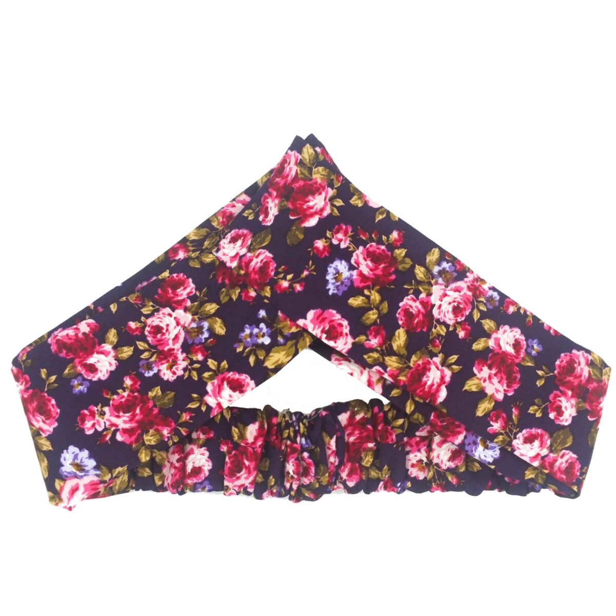 Price and Buy Women’s Twisted Cross Headband & Earrings Set Floral Purple - Image 3