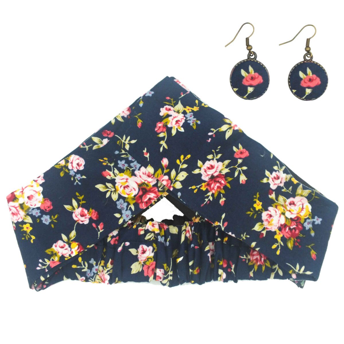 Price and Buy Women’s Twisted Cross Headband & Earrings Set Flowers